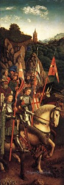 Der Genter Altar Die Soldaten Christi Jan van Eyck Ölgemälde